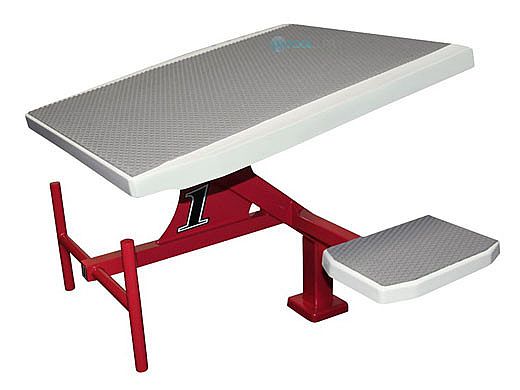SR Smith Velocity Single Post Mid-Range Starting Platform with Sand Tread and Track Start | VELOMR-TS-SA