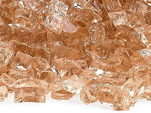 American Fireglass One Fourth Inch Classic Collection | Champagne Fire Glass | 10 Pound Jar | AFF-CHAM-J