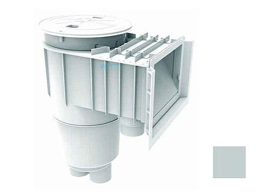 Flow Star® Skimmer with Waterstop Face, Float Assembly, Basket, Round Lid, Collar and Ozone Port | Light Gray | SKR103-OZ