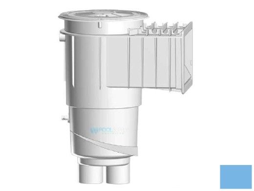 AquaStar Flow Star Water Bonded Skimmer with Flush Face, Float Assembly, Basket, Lid and Adjustable Collar | Blue | SKR17104