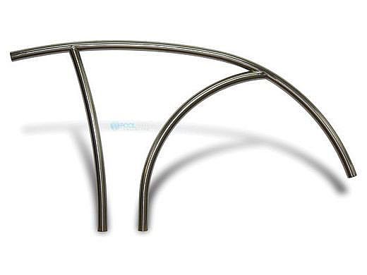 SR Smith Artisan Series Deck-Mounted Stair Rail | .065 Thickness 1.90" OD | Powder Coated Rocky Gray | ART-1004-RG
