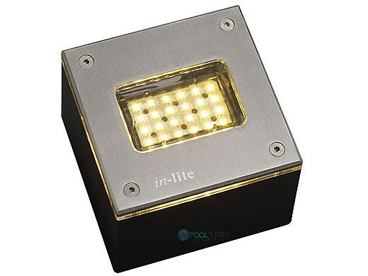 in-lite FLH-LED008 Fixture LED Ground Light | Warm White Light | 12V 2W | Stainless Steel Plate | 1200508