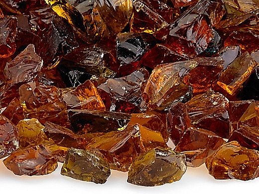 American Fireglass Small Recycled Glass Collection | Auburn Fire Glass | 10 Pound Jar | CG-AUBURN-J