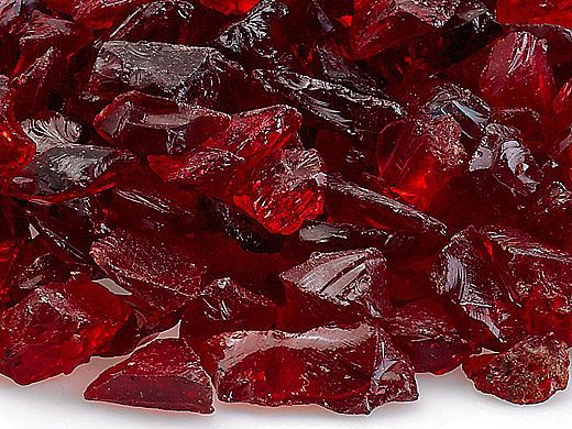 American Fireglass Small Recycled Glass Collection | Red Fire Glass | 10 Pound Jar | CG-RED-J