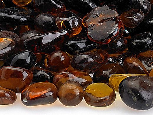 American Fireglass Eco Glass Collection | Amber Glass Beads | 10 Pound Jar | ECO-AMB-J
