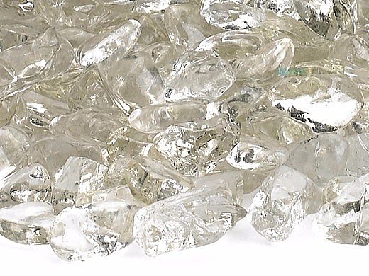 American Fireglass Eco Glass Collection | Crystal White Glass Beads | 10 Pound Jar | ECO-WHT-J