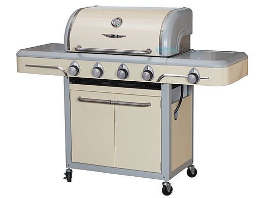 Bullet Bel Air 4 Burner Vintage Grill Cart by Bull Outdoor Products | Cream | 79003