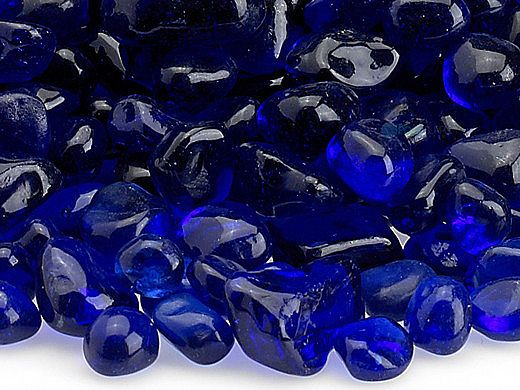 American Fireglass Eco Glass Collection | Saphire Blue Glass Beads | 10 Pound Jar | ECO-SAP-J