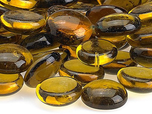 American Fireglass Half Inch Fire Beads Collection | Caramel Fire Beads | 10 Pound Jar | FB-CAR-J