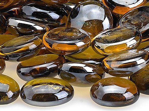 American Fireglass Half Inch Fire Beads Collection | Caramel Luster Fire Beads | 10 Pound Jar | FB-CARLST-J