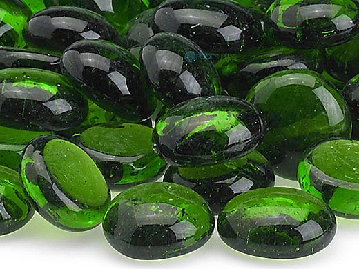 American Fireglass Half Inch Fire Beads Collection | Emerald Green Fire Beads | 10 Pound Jar | FB-EME-J