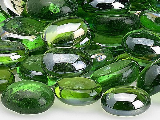 American Fireglass Half Inch Fire Beads Collection | Emerald Green Luster Fire Beads | 10 Pound Jar | FB-EMELST-J