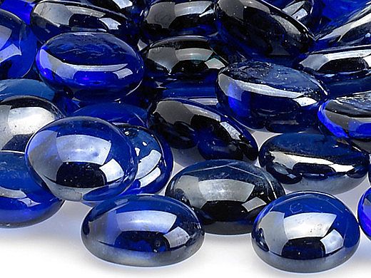 American Fireglass Half Inch Fire Beads Collection | Royal Blue Luster Fire Beads | 10 Pound Jar | FB-ROYLST-J
