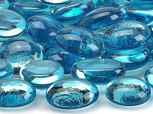 American Fireglass Half Inch Fire Beads Collection | Aqua Blue Fire Beads | 10 Pound Jar | FB-AQU-J