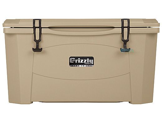 Grizzly Coolers 60 Quart Cooler with BearClaw™ Latches and Molded-in Heavy Duty Handles | Sandstone / Tan | 400020