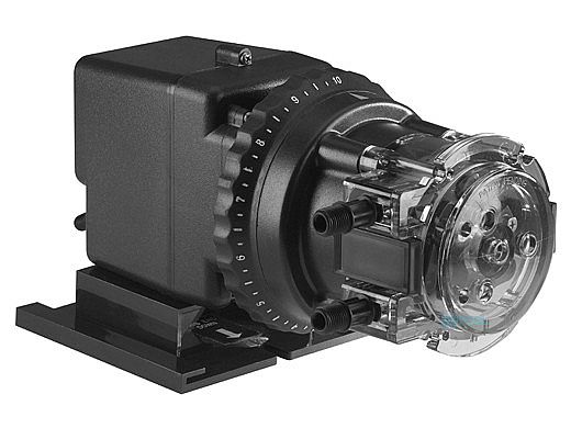 Stenner Classic Series 45M2 Pump | Single Head Adjustable Output | 10GPD 220V 60Hz USA .25" UV Black 25PSI | 45MJL2B2STAA