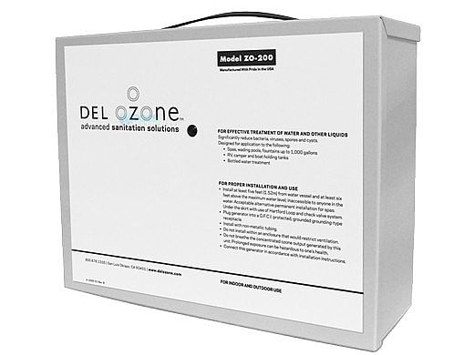 Del Ozone Portable Water Purifier | APG Technology | Ozone Compressor-Driven 120V/60 Hz | ZO-200