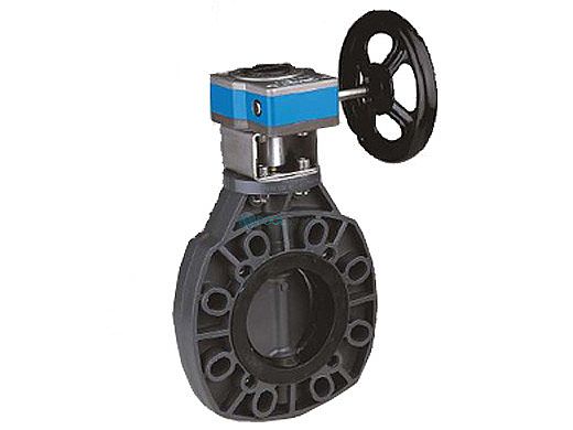 Fluidra USA 8" Gear Operated Butterfly Valve EPDM Seals, Zinc Shaft | 34471PVC02587