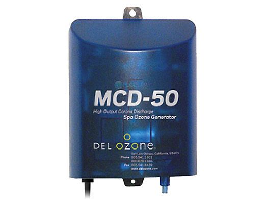 DEL OZONE MCD-50 High-Output Ozone System for Spas | 1,000 Gallons | 120V/240V | Mini Ozone Cord | MCD-50U-13