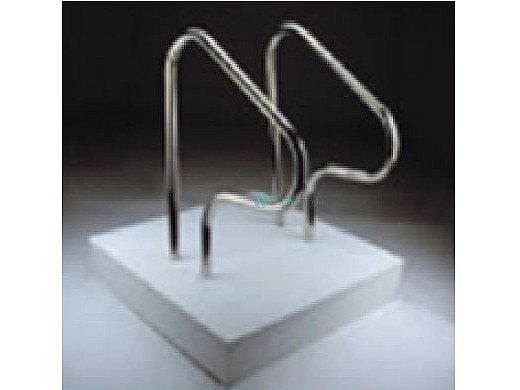 Fluidra USA 96" 2-Bend Hand Rail | 1.7" O.D. x .49 | Stainless Steel | 07658