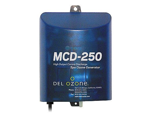 DEL OZONE MCD-250 High-Output Ozone System for Spas | 3,000 Gallons | 120V/240V | Flag Connector Cord | MCD-250U-06