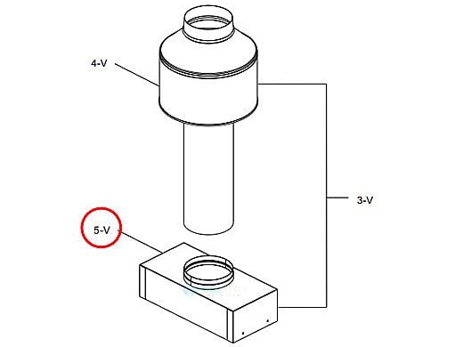 Raypak 156A Stack Top Adapter | 014911F