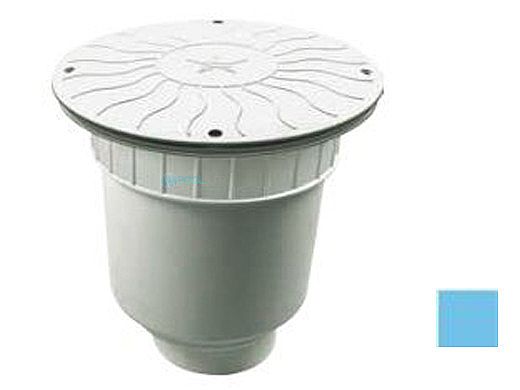 AquaStar 10" Round Debris Catcher Suction Outlet Cover with Double Deep Sump Bucket with 4" Socket (VGB Series) | Blue | 10LT104D