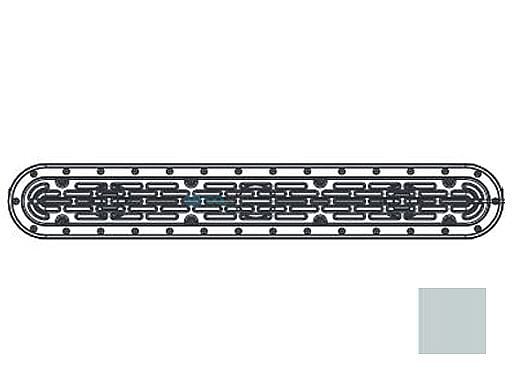 AquaStar 32" Channel Drain Flat Grate Suction Outlet with Scews | Without Frame for Vinyl Sump | Light Gray | 32CDFLNFV103