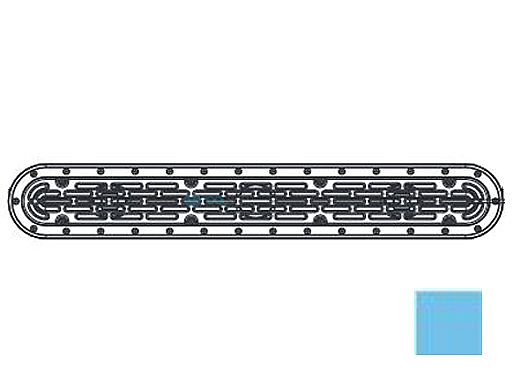 AquaStar 32" Channel Drain Flat Grate Suction Outlet with Scews | Without Frame for Vinyl Sump | Blue | 32CDFLNFV104
