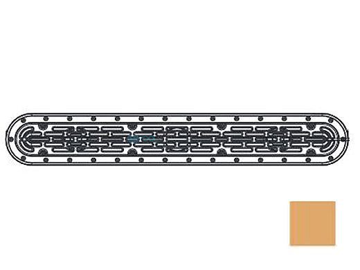 AquaStar 32" Channel Drain Flat Grate Suction Outlet with Scews | Without Frame for Vinyl Sump | Tan | 32CDFLNFV108