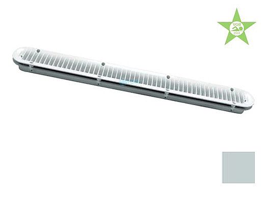 AquaStar 32" Channel Drain Debris Catcher Suction Outlet with Frame | Light Gray | 32CDLTFR103