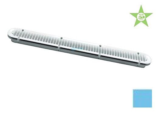 AquaStar 32" Channel Drain Debris Catcher Suction Outlet with Frame | Blue | 32CDLTFR104