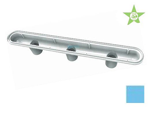 AquaStar 32" PVC Channel Drain 3 Port Sump Only with Plaster Shield (VGB Series) | Blue | 32CDP104