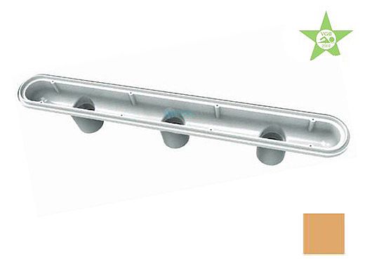 AquaStar 32" PVC Channel Drain 3 Port Sump Only with Plaster Shield (VGB Series) | Tan | 32CDP108