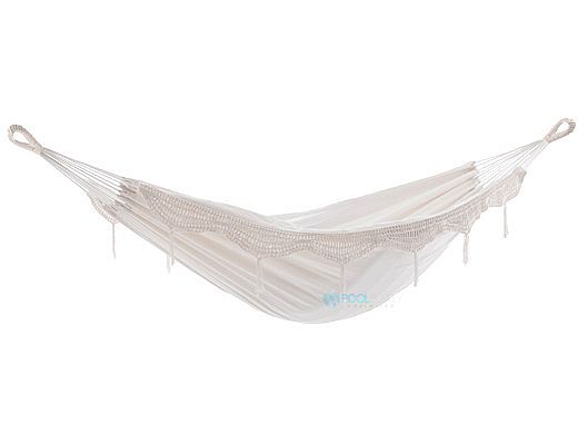 Vivere Double Brazilian Hammock | Natural with Fringe | BRAZ200