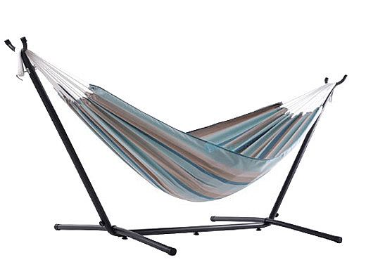 Vivere Double Brazilian Sunbrella Hammock | Gateway Mist | BZSUN08