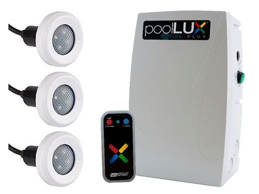 SR Smith poolLUX Plus Wireless Lighting Control System with Remote | 60 Watt 120V Transformer | Includes 3 Treo Light Kit | 3TR-pLX-PL60