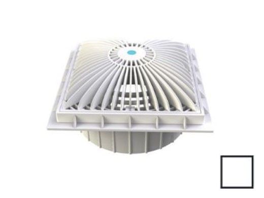 AquaStar 9" Square MoFlow Suction Outlet Cover with Double Deep Sump | White | 9MF101A