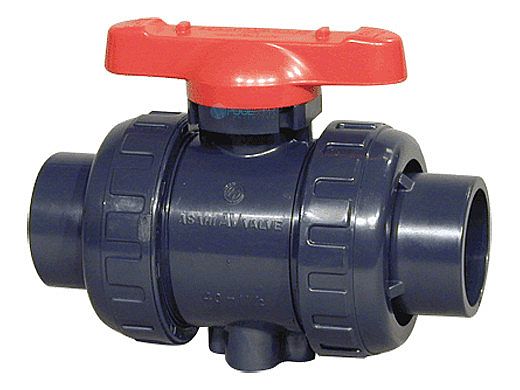 Ryan Herco Type 21 PVDF True Union Ball Valve | with FKM O-Rings | 2-1/2" Threaded | 5015A125