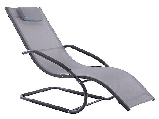 Vivere Wave Lounger | Grey | WAVELNG1-GB
