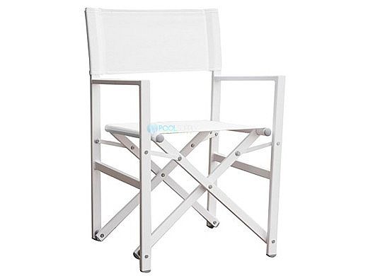 Vivere Studio Folding Director's Chair | White | STUC-WH