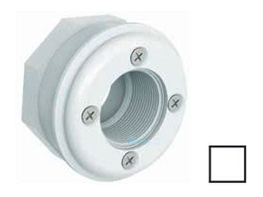 AquaStar 4 Screw Vinyl Fitting with 1 1/2" Socket | White | ES1408SL01