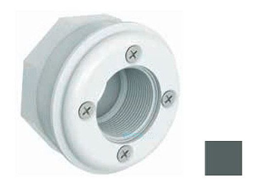 AquaStar 4 Screw Vinyl Fitting with 1 1/2" Socket | Dark Gray | ES1408SL05