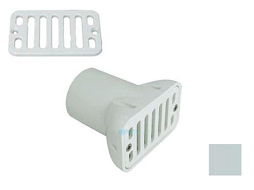 AquaStar Gutter Deck Drain 2"x4" Fits 2" Pipe | Light Gray | GDD103