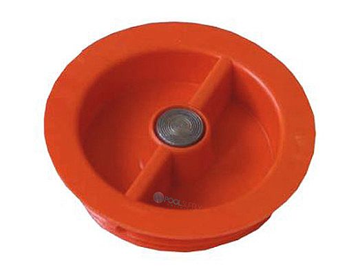 Aquastar 2" MPT Plaster Cap with Magnet Finding Metal Insert | Orange | JMCP109-2
