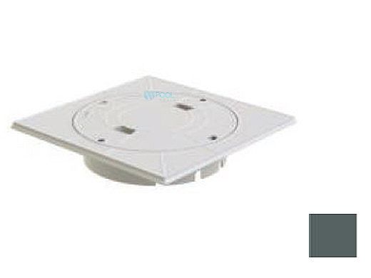 AquaStar Square Skimmer Frame with Round Snap-in Lid and Collar | Dark Gray | SK65105
