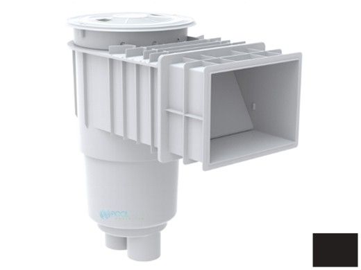 AquaStar Flow Star Standard Skimmer with Flush Face 4" Extension, Float Assembly, Basket, Lid and Collar | Black | SKR14102