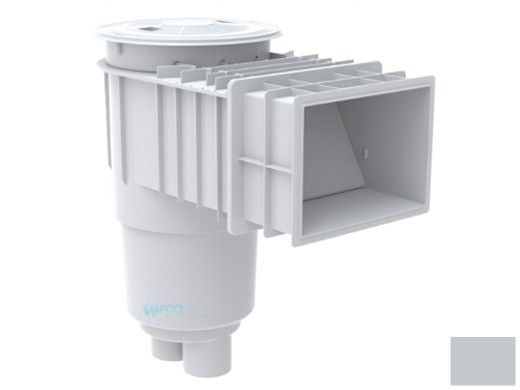 AquaStar Flow Star Standard Skimmer with Flush Face 4" Extension, Float Assembly, Basket, Lid and Collar | Light Gray | SKR14103