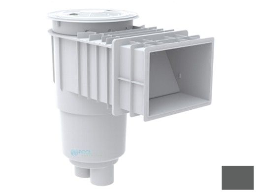 AquaStar Flow Star Standard Skimmer with Flush Face 4" Extension, Float Assembly, Basket, Lid and Collar | Dark Gray | SKR14105