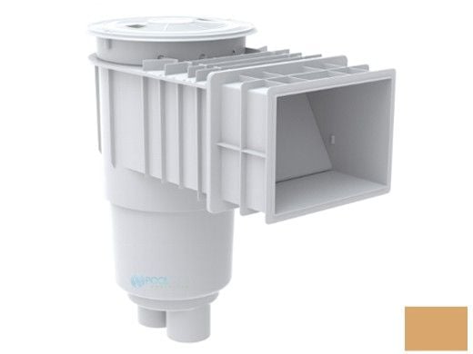 AquaStar Flow Star Standard Skimmer with Flush Face 4" Extension, Float Assembly, Basket, Lid and Collar | Tan | SKR14108